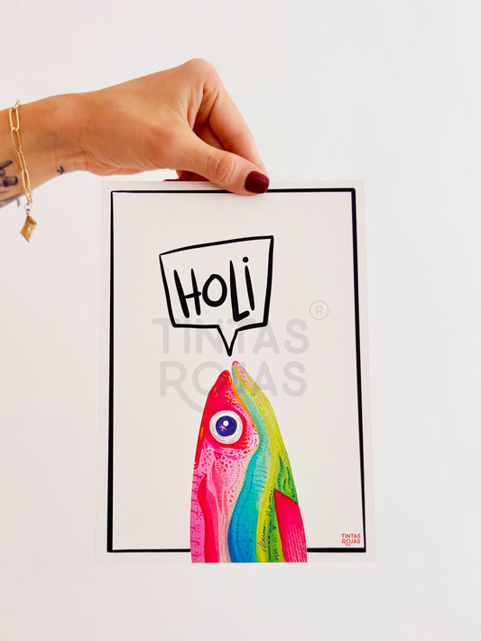 Lámina decorativa para Imprimir - Pez Holi